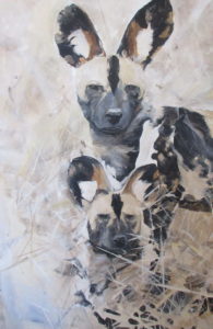 Wild Dogs painted by Jeremy Van der want